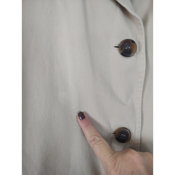 Eileen Fisher Button Front Coat Collared Jacket Tan Neutral Size M - Picture 4 of 9